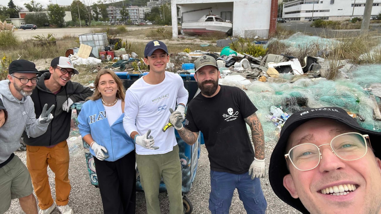 Cleanup event at Lisbon with Plastic Fischer, Got Bag and Sea Shepherd